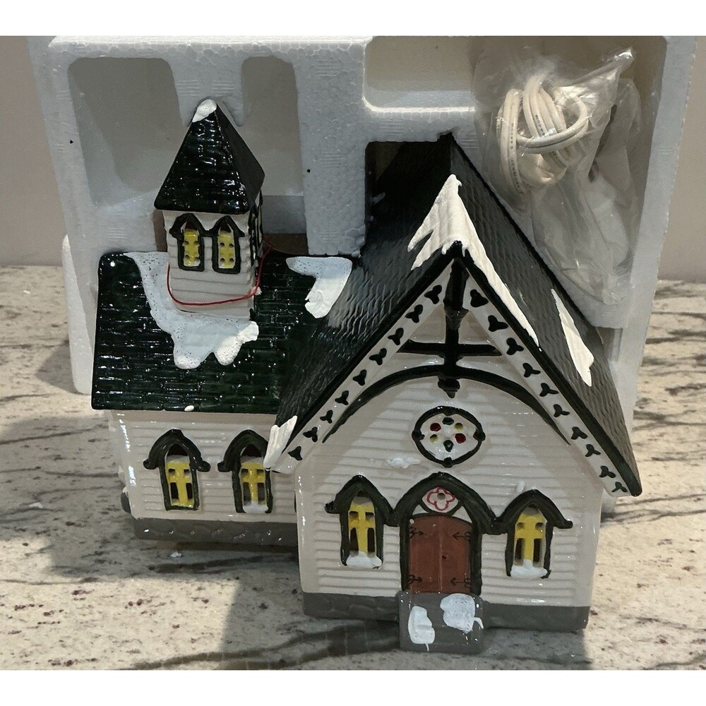 Dept 56 Snow Village Church Of The Open Door Village NEW